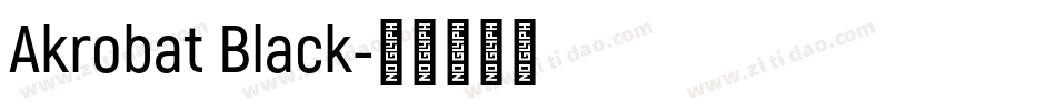 Akrobat Black字体转换